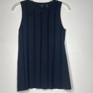 THEORY Cirrus Fringe Knit Shell Top Black Small